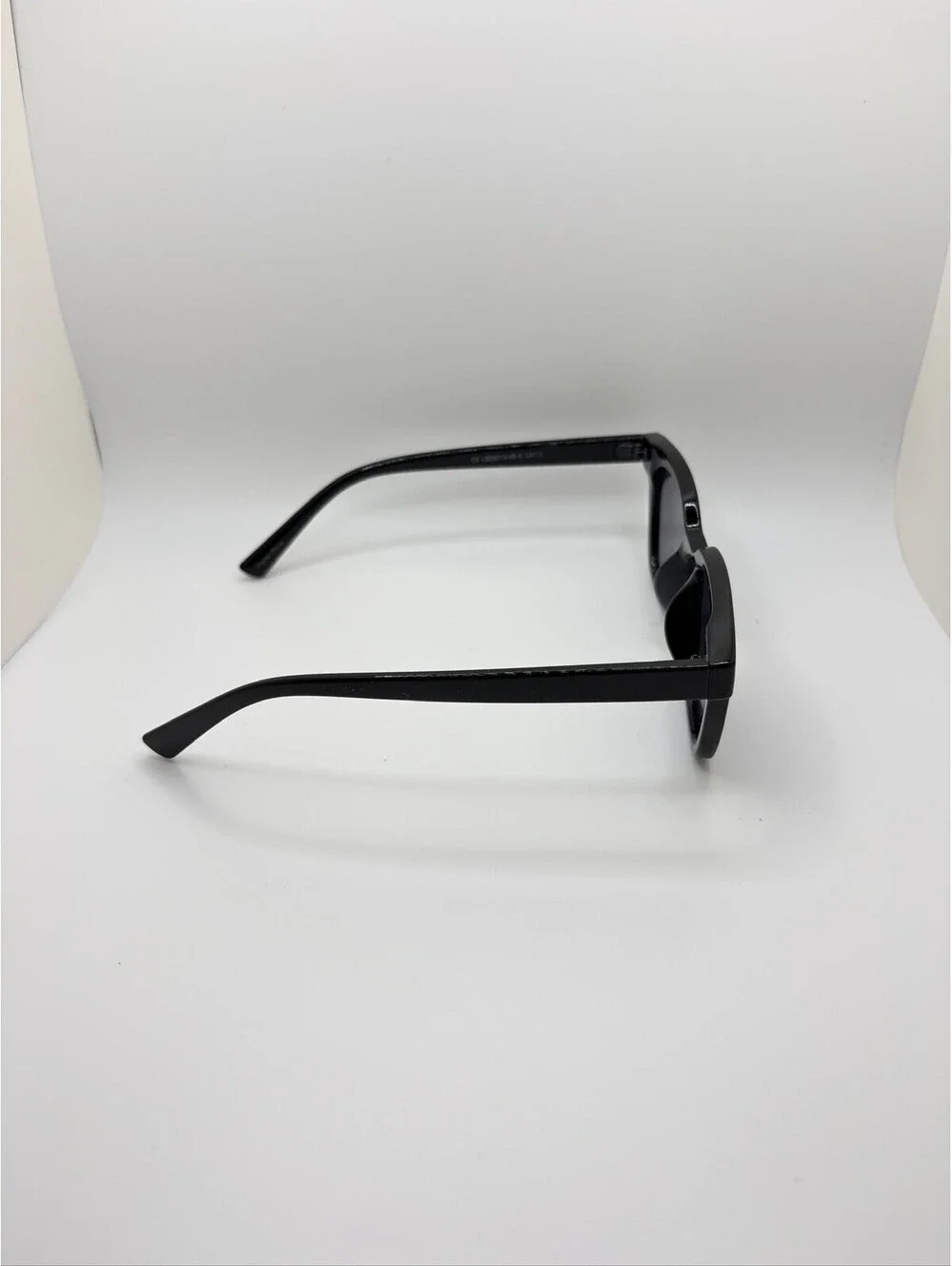 Lucky Brand LB59013 Square Rivet Sunglasses Shiny Black Frame Gray Lens